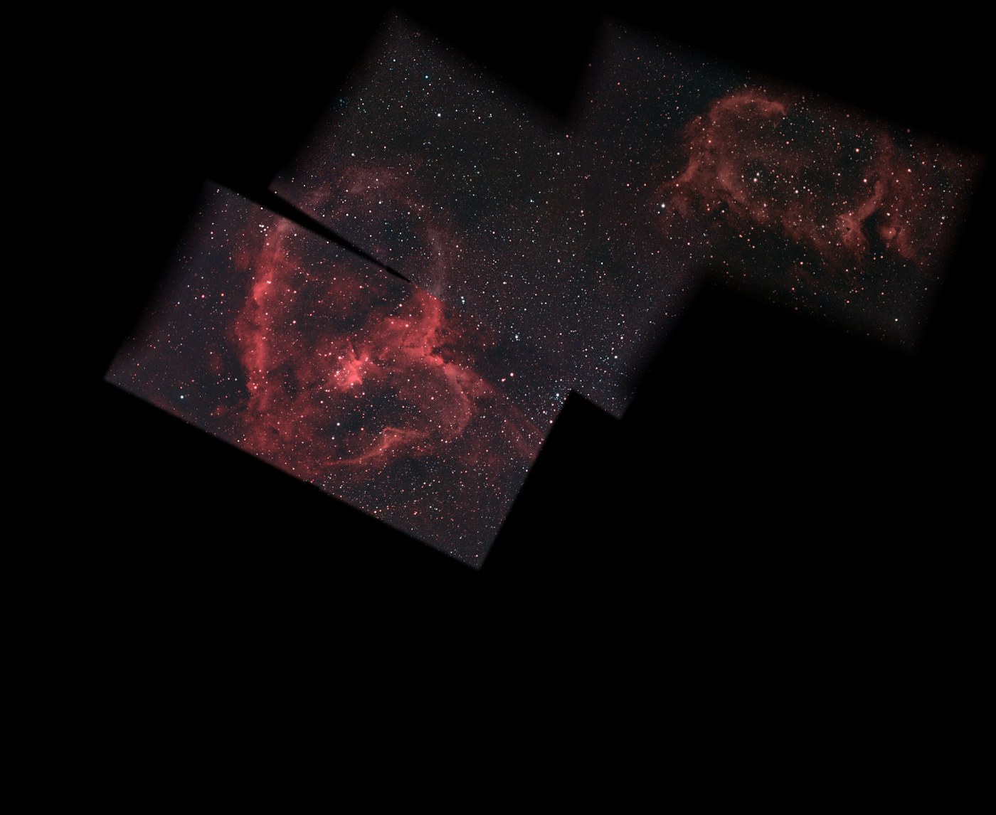 Stage three: a bridge panel of star field now joins the Heart and the Soul.